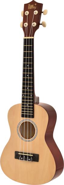 BLUEBERRY UK-40-NATURAL Concert (24 Inch) Body Sapele and Mahogany Rosewood Concert Ukulele