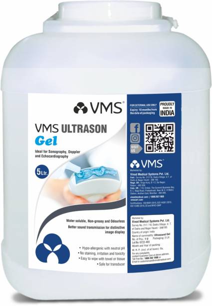 VMS Ultrason/Physiotherapy Ultrasound Gel 5 Liter Jar (Transparent) Ultrasound Machine