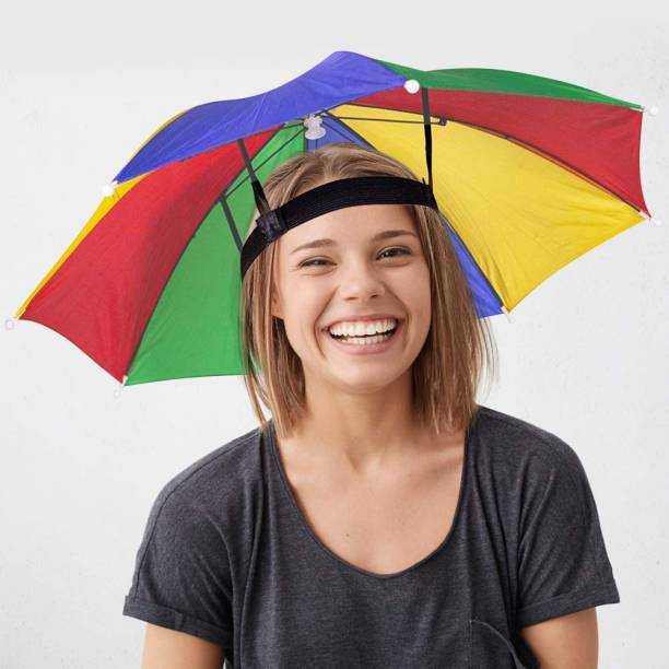 KicHapp Umbrella Hat for Adults and Kids Hands-Free Outdoor Sun and Rain Protection(1pc) Umbrella