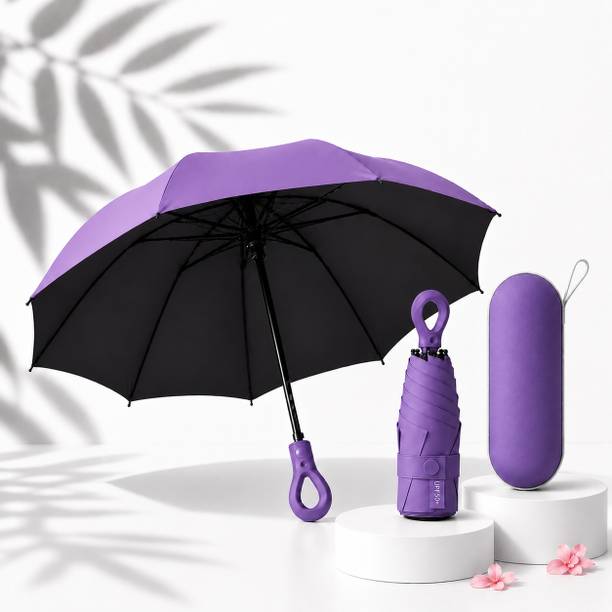 RAINGAL Auto-Open 3 Fold Umbrella For Protection Against, Rain Sun+UV Rays with cover Umbrella