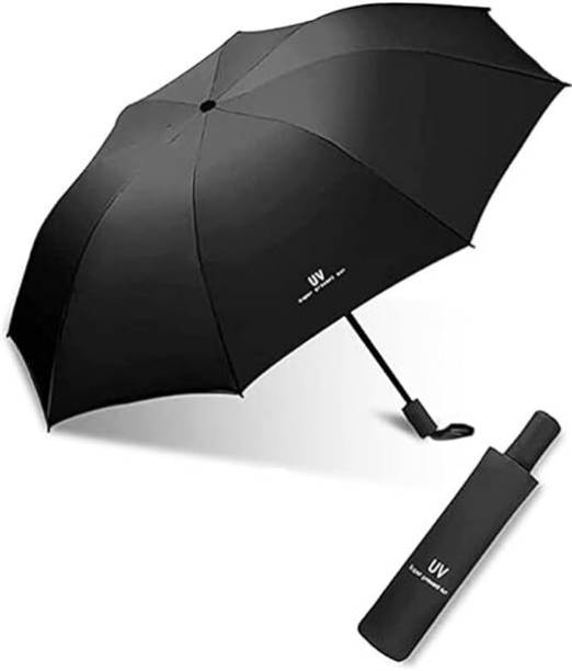 XBEY 8Ribs Umbrella, 3-Folding Windproof Umbrella, Rain & Sun Protection - 1Pc Travel Umbrella