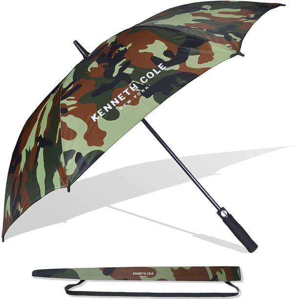 Kenneth Cole Umbrella 23.5" Men/Women UV Protection Monsoon/Rainy & Sun Umbrella with Travel Sleeve/Cover – Camouflage Umbrella