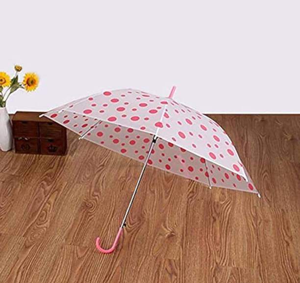 VERMAJI Transparent Polka Dot Umbrella For Travelling Purpose Portable Umbrella Umbrella