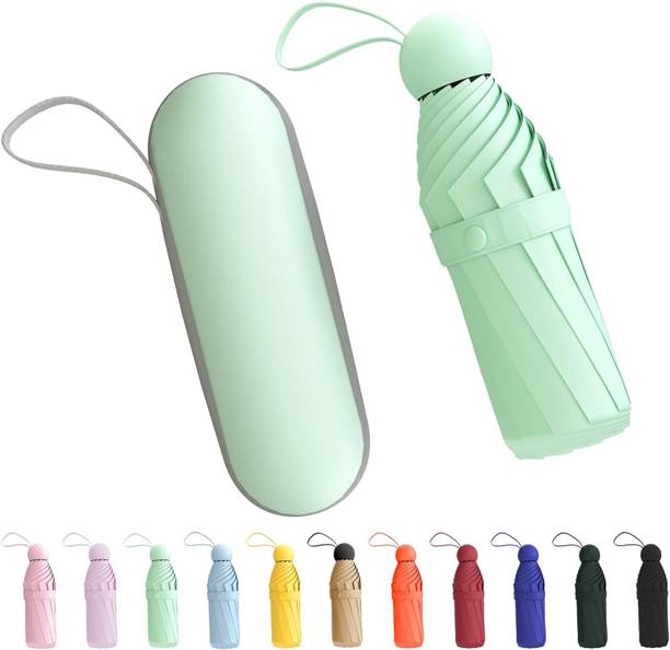Garsum Pocket Travel Umbrella Windproof (Manual Open) Sun Rain Mini Ultra-Light 2 Fold Umbrella