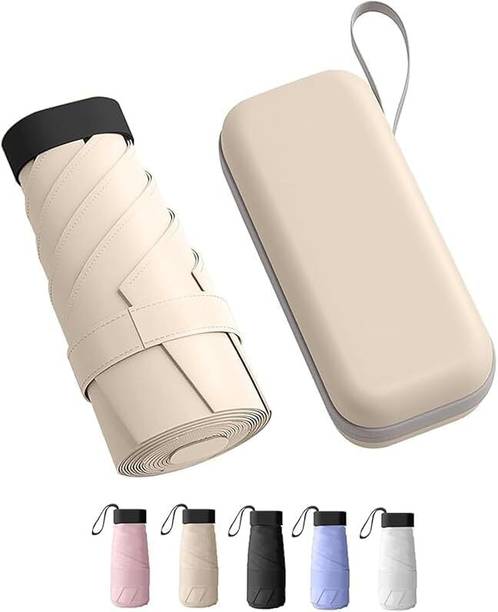 RainMat Travel Mini UV Protection Manual Open 6 Ribs Sun & Rain, with Case -2026 Umbrella
