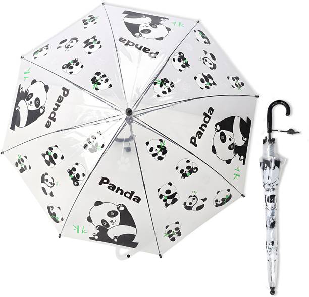 KRAPTICK Printed Cute Panda Design Travel UV Umbrella for Rain, Wind & Water Proof Umbrella