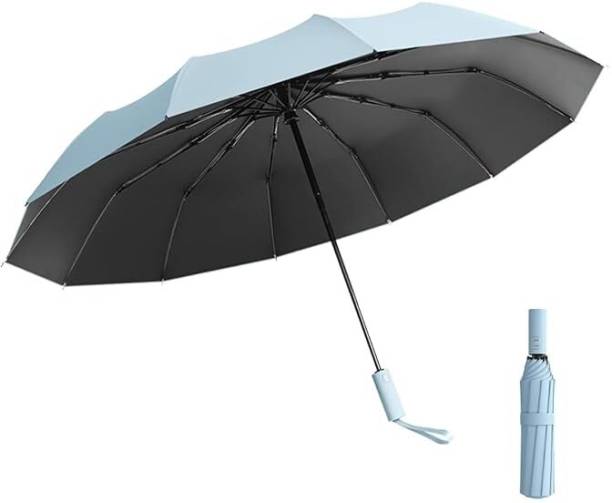 XBEY UV Coated 3 Fold 10 RIBS Umbrella for Rain with Auto Open and Close Umbrella