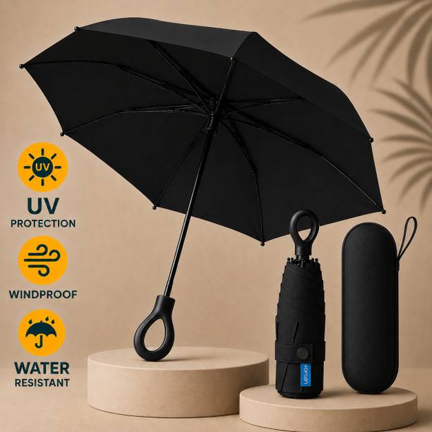 RAINGAL Auto Open 3 Fold For Protection Against Rain Sun+UV Rays with cover Umbrella