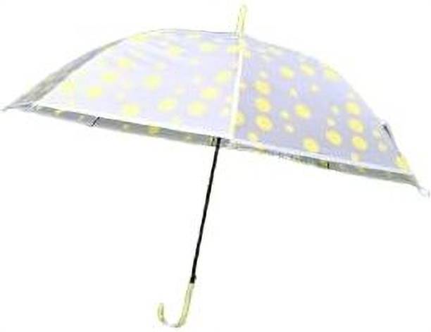 PMP TOY BAZAR Kids Transparent Polka Dot Umbrella | Lightweight Manual Open Rain Umbrella Umbrella