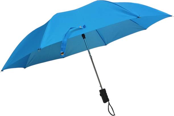LAKSHMINARAYAN SALES 2 Fold Sky Blue Sun and Rain Proof Regural Umbrella For Men And Women Umbrella