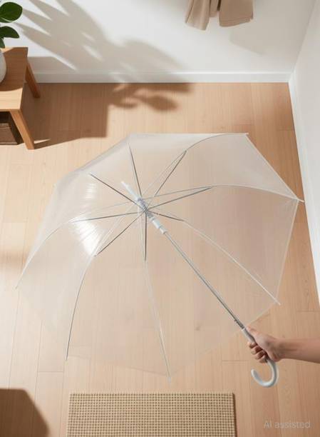 Pamidhar Transparent Umbrella/Chhata/Chhatri for Men,Women & Kids Auto Open/Close Umbrella