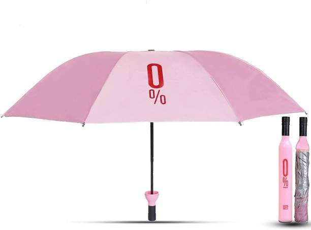 XBEY Wine Bottle Shape Foldable Umbrella || Rain & UV Protection || Pack Of 1 Umbrella