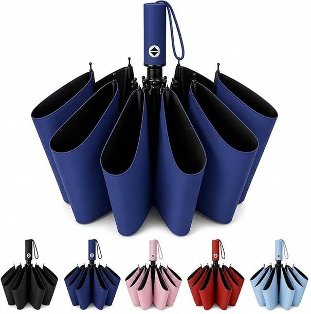 BONTEC Large 42 inch 3 Fold Auto Open & Close Umbrella Umbrella