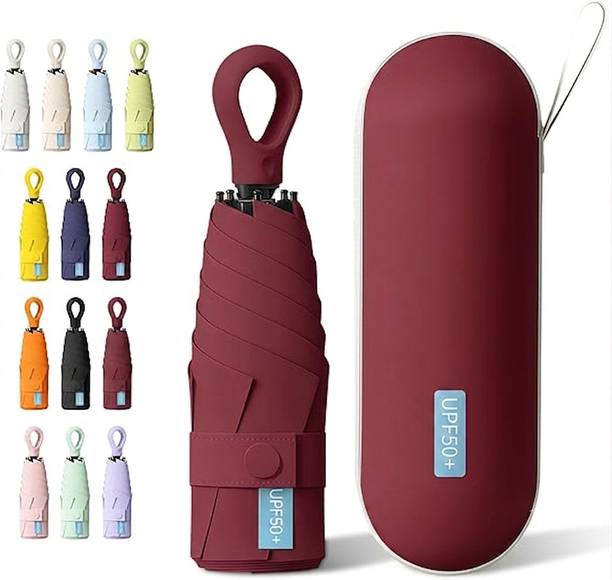 Ozoy Mini Capsule Folding Compact UV & Rain Protection Manual Open Travel Umbrella