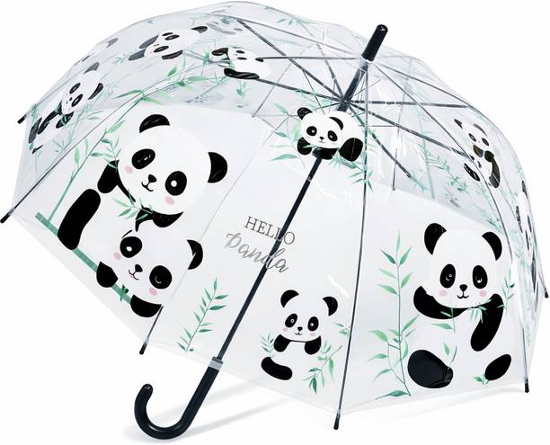 varmaji Panda Umbrella for Children, Cute Cartoon Transparent Umbrella Umbrella