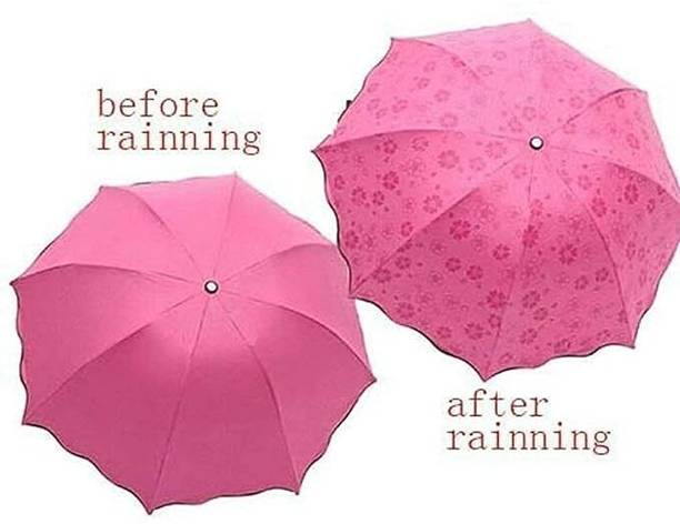 NestWise Magic Flower Printed Umbrella,For Rain And Uv Protection, Blossom Umbrella Umbrella