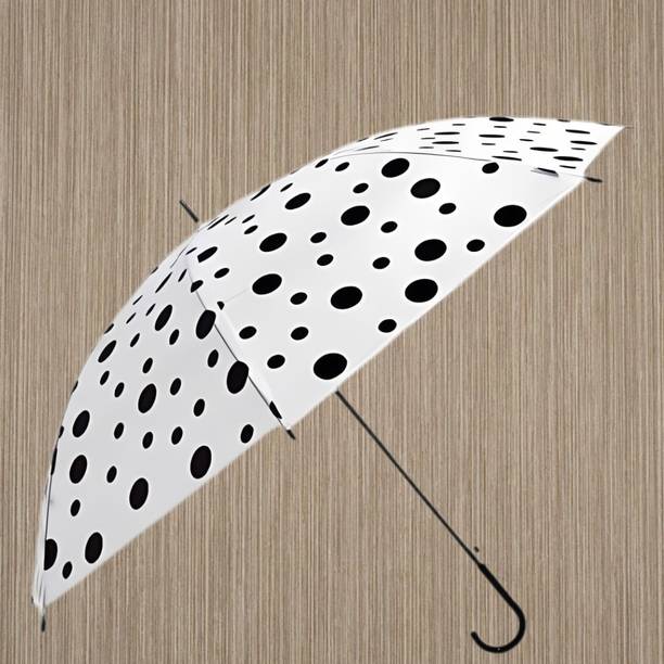 LAXMIN Transparent Polka Dot Print Hook Umbrella for Rainy Season Travel Umbrella