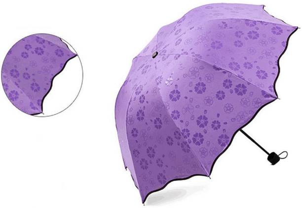 TAPAHPRIYAY 3 Fold Magic Umbellar UV Protection, Beautiful Creative Magical of Blooming Umbrella