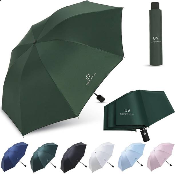 CITRODA 3 Fold Fully Automatic Rain UV Protection Portable Foldable Tiny Travel Folding Umbrella