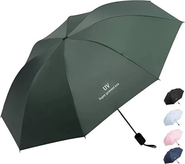 MH Creation 3 Fold with Auto Open/Close Travel | Man, Woman & Child 8-Ribs|Sun UV Protection Umbrella