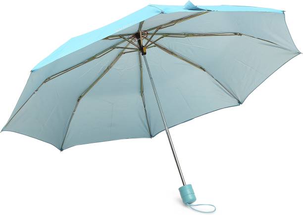CITIZEN Solid 3 Fold Manual Open 8 Aluminium Ribs UV Coated Windproof Silver Coating Umbrella