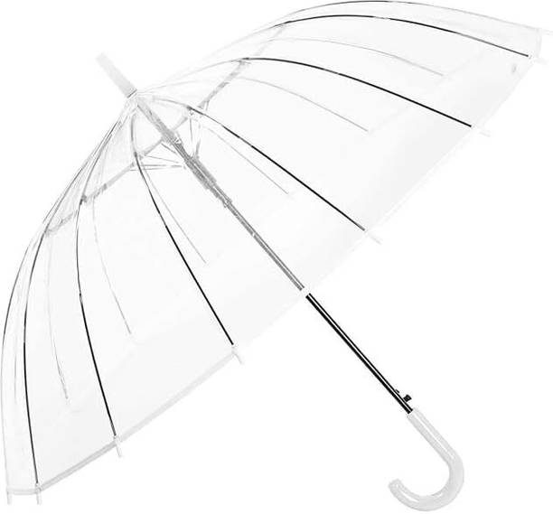 CRworld Transparent Umbrella For rainy Season with windproof and Easy handle Umbrella