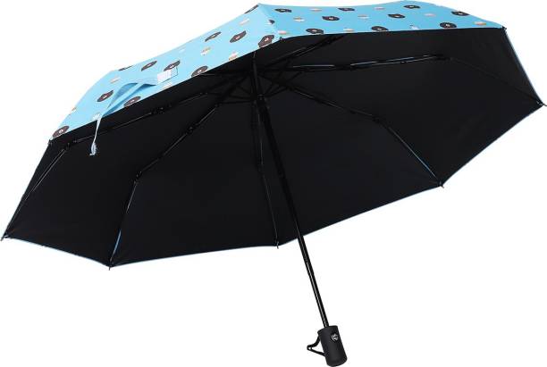 KEKEMI 3 Fold Manual Sun & Rain Umbrella