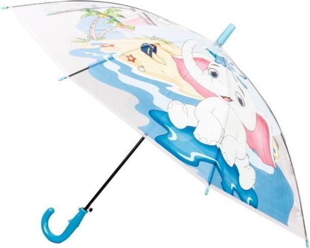 LILPLANET Transparent Elephant Umbrella with Handle 3 Fold with Auto Open and Close Umbrella