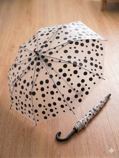 Elie Transparent Dotted Umbrella for School College and Office Umbrella