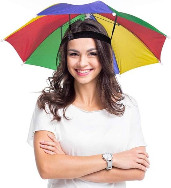 Missby Hands Free Rainbow Head Umbrella - its All Ages Kids, Men and Women Umbrella