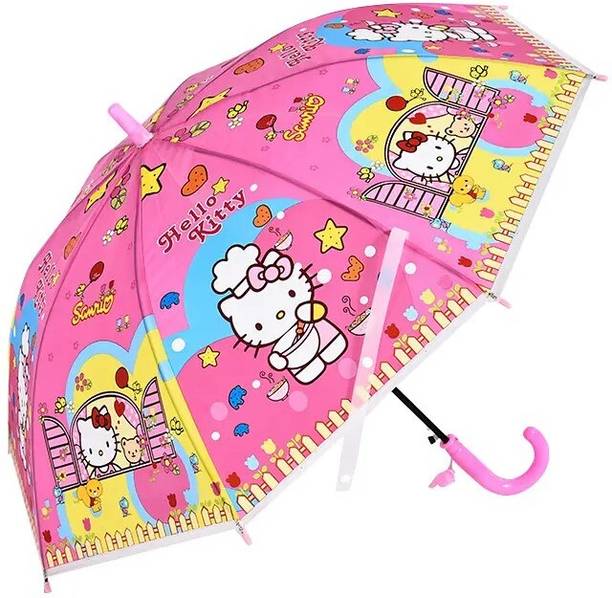 GREEN BIRD Kids Umbrella with Fun Cartoon Look, Lightweight Frame Umbrella