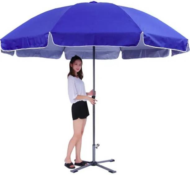 Rainpopson 7ft Outdoor Garden Umbrella with Stand – UV Protection for Lawn Umbrella