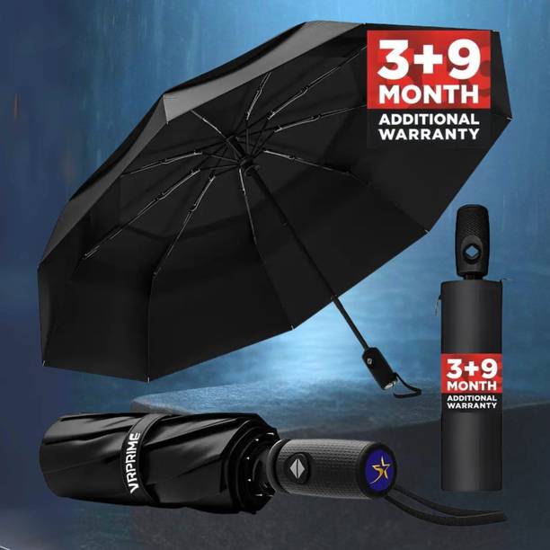 VRPRIME Unbreakable 3 Fold Umbrella for Men Women | Compact Windproof 21 Inch Umbrella
