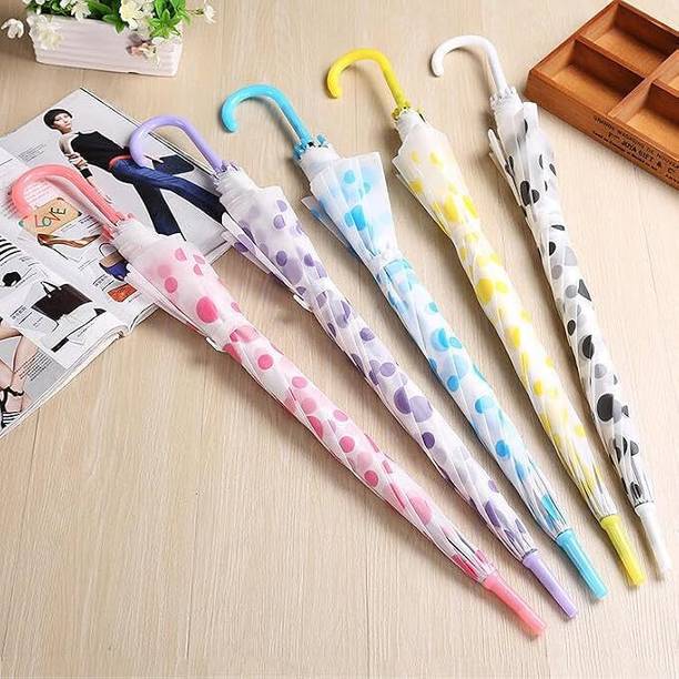 btcreation Transparent Polka Dot Umbrella For Travelling Purpose Portable Umbrella Umbrella