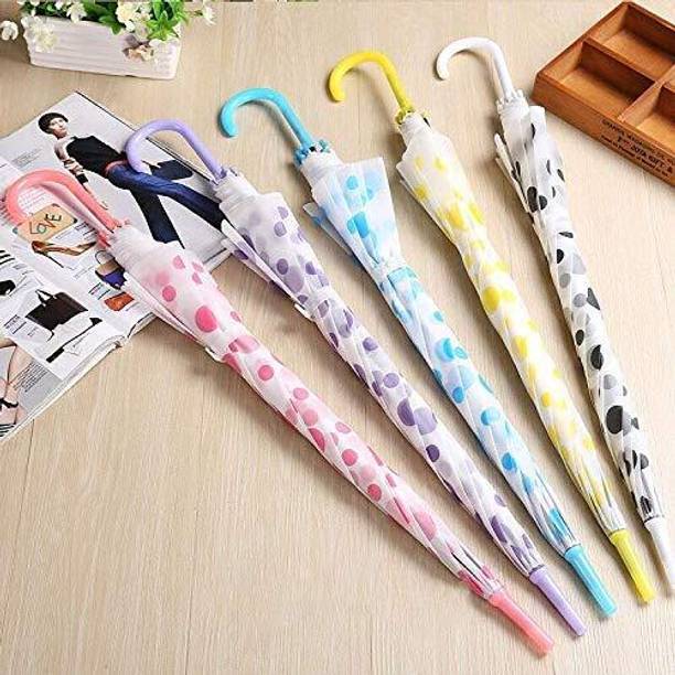 Darshan Enterprise Polka Dot Transparent Umbrella Lightweight Waterproof Umbrella Umbrella