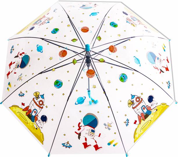 KRAPTICK Printed Astronaut Design Travel UV Umbrella for Rain, Wind & Water Proof Umbrella