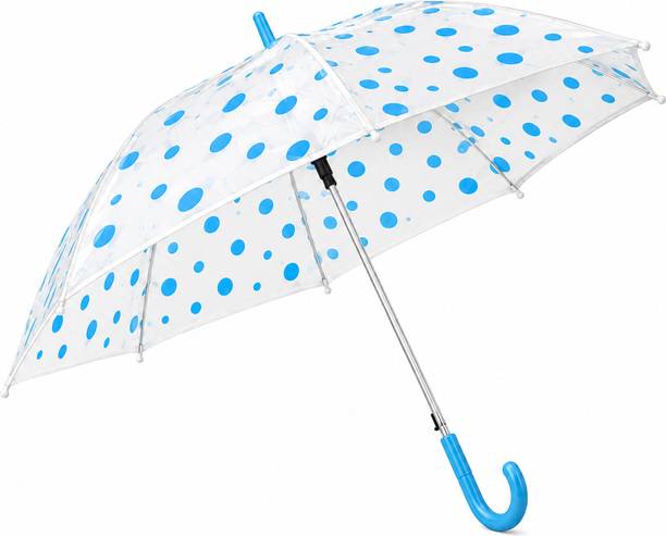 CAPSEA Transparent Polka Dot Long Umbrella Windproof Waterproof Rain Umbrella Umbrella