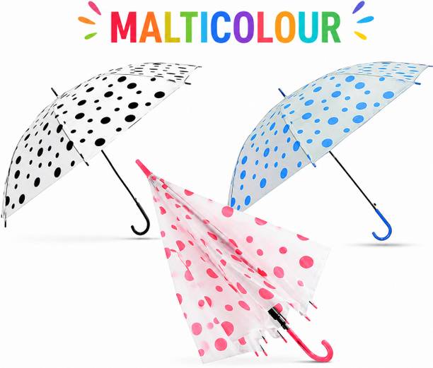 xhawk Transparent Weather Polka Dots Rain Travelling Automatic Large Size Foldable Umbrella