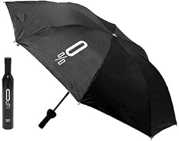 XBEY Bottle Shape Foldable Umbrella with Plastic Case for UV Protection & Rain - 1Pc Umbrella
