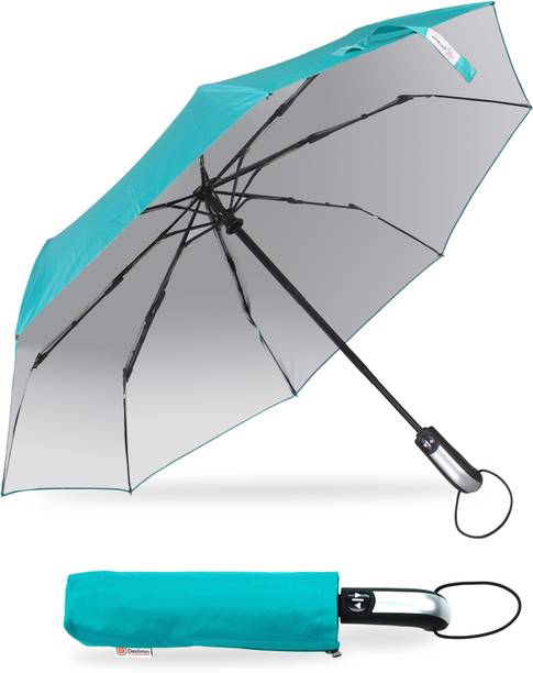 Destinio UV Coated 3 Fold for Rain and Sun with Auto Open and Close Umbrella