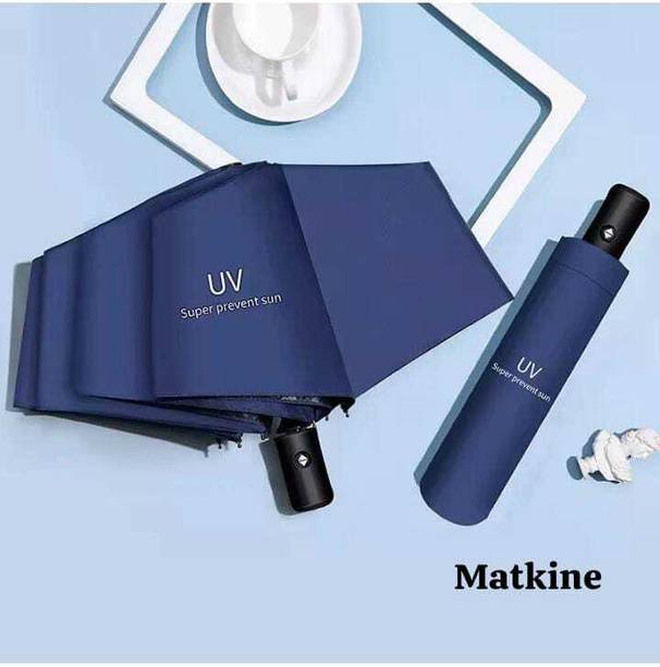 Matkine 3 Fold with Auto Open and Close Navy Blue UV Umbrella