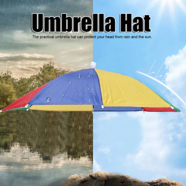 VARAD VINAYAK HANDS FREE UMBRELLA HAT TO PROTECT FROM SUN & RAIN Umbrella
