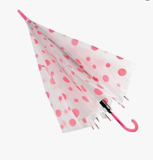 SGG Transparent Polka Dot Pack of 1 Umbrella