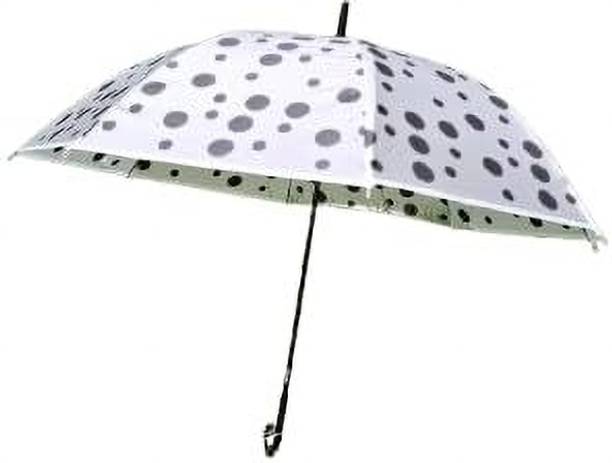 PMP TOY BAZAR Transparent Polka Dot Umbrella | Lightweight Manual Open Rain Umbrella Umbrella