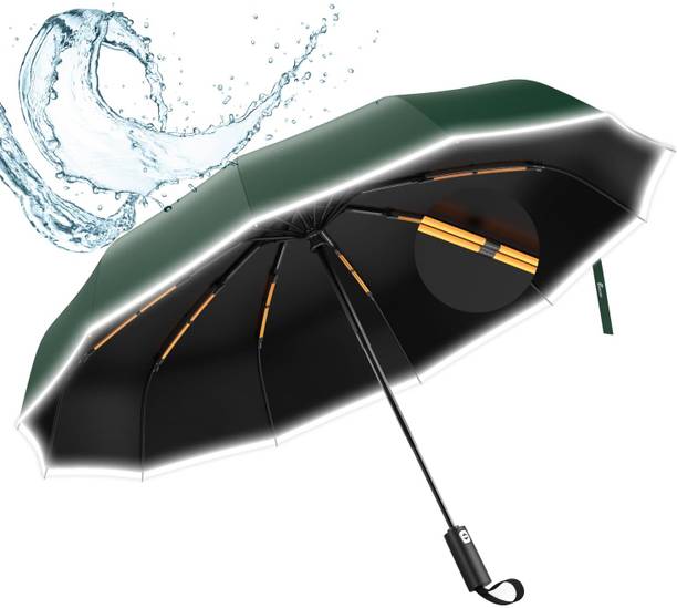 Anycho 40 Inch Reflective Stripe Small Umbrella for Men with Auto Open and Close Umbrella