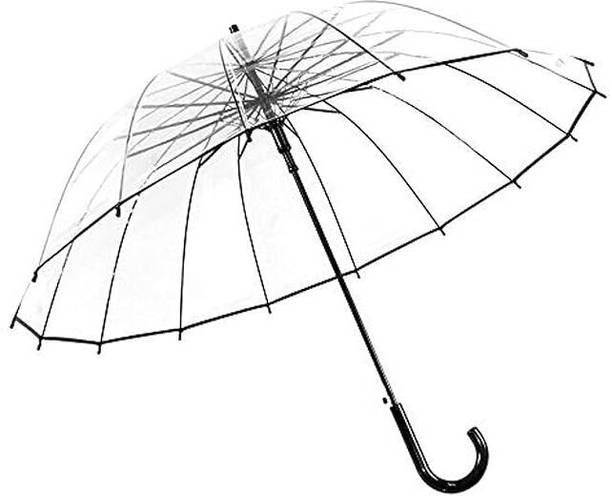PRTRENDZ Transparent Umbrella | Durable Wind-Resistant Umbrella (Pack Of 1) Umbrella
