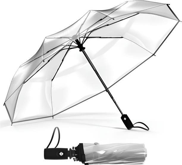 CONTACTS Transparent Windproof Travel Gear, Compact Auto Open/Close, Portable & Durable Umbrella