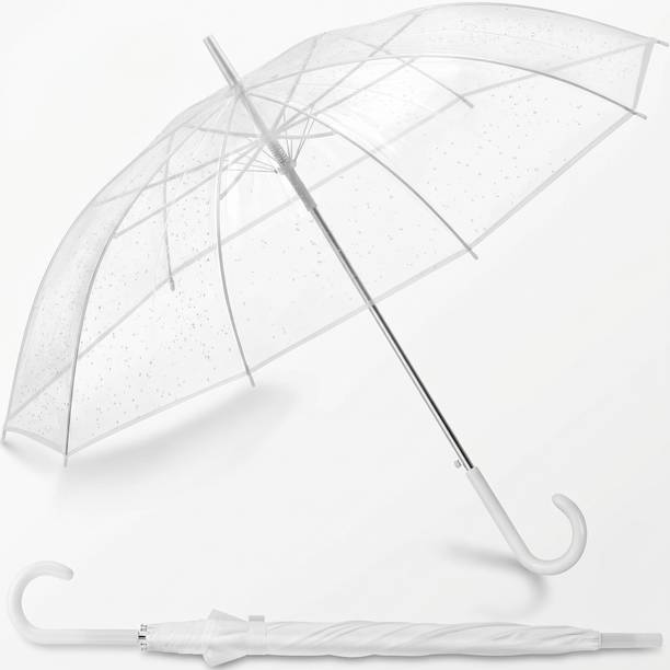 kuaxi Transparent Auto-Open Umbrella with Handle | Windproof Umbrella for Men & Women Umbrella