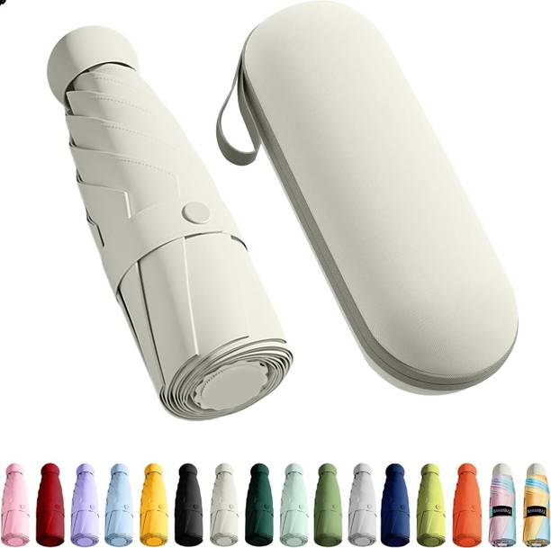 Garsum Pocket Travel Umbrella Windproof (Manual Open) Sun Rain Mini Ultra-Light 2 Fold Umbrella