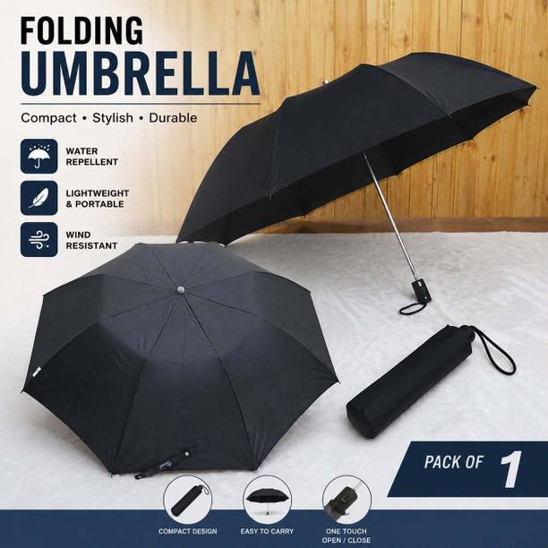 Mikora Compact Folding Automatic Windproof Travel Umbrella for All Weather Use Umbrella